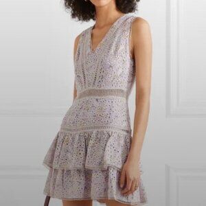 NWT Alice + Olivia Sz 6 Lavender Floral Mini Dress
